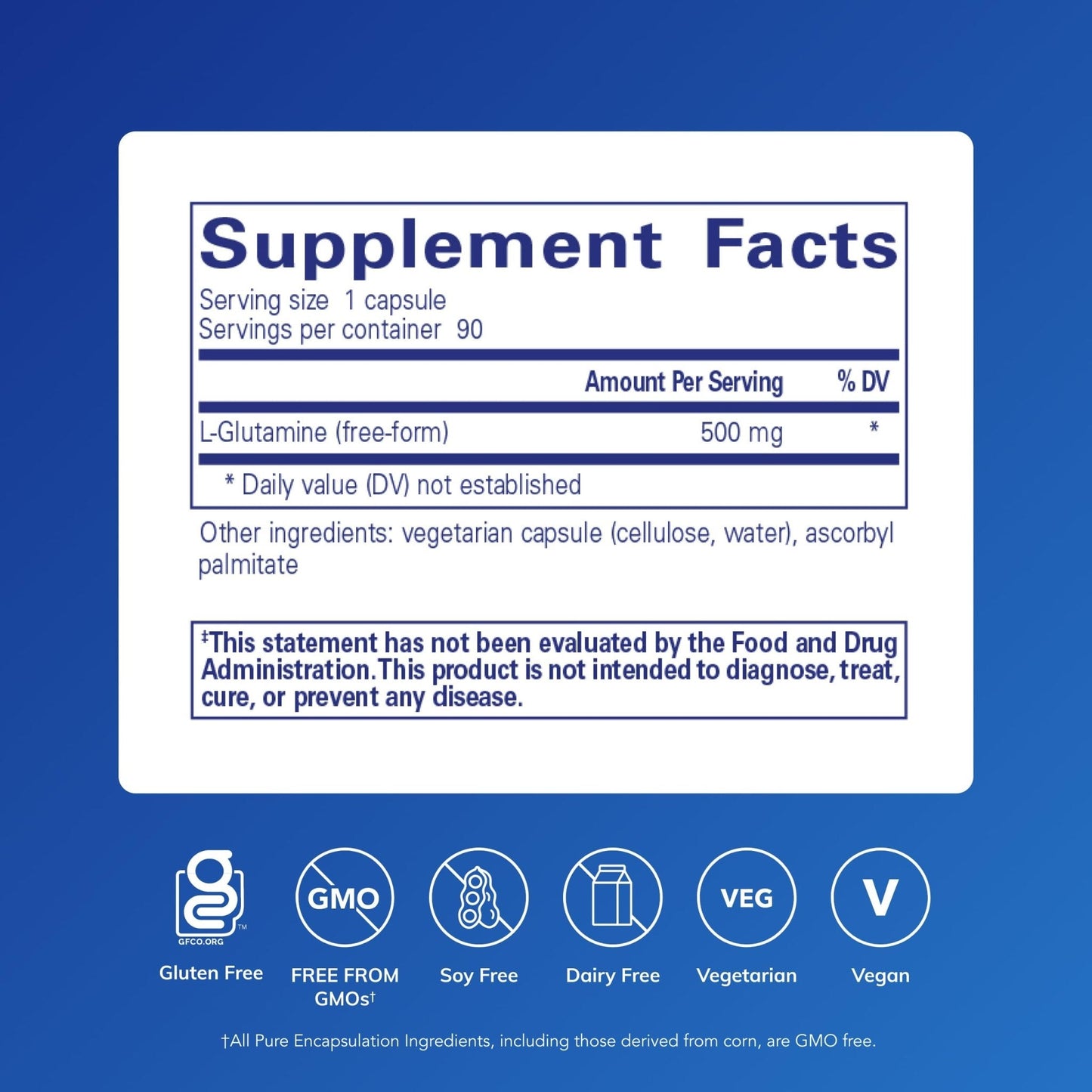 Pure Encapsulations L-Glutamine 500 mg - Supplement for Immune and Digestive Support, Gut Health and Lining, Metabolism, and Muscle Support* - Maple Wellness Supplements