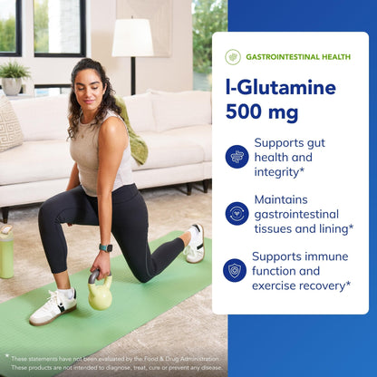 Pure Encapsulations L-Glutamine 500 mg - Supplement for Immune and Digestive Support, Gut Health and Lining, Metabolism, and Muscle Support* - Maple Wellness Supplements
