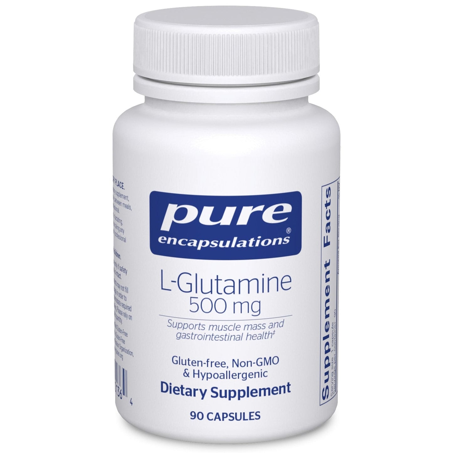 Pure Encapsulations L-Glutamine 500 mg - Supplement for Immune and Digestive Support, Gut Health and Lining, Metabolism, and Muscle Support* - Maple Wellness Supplements