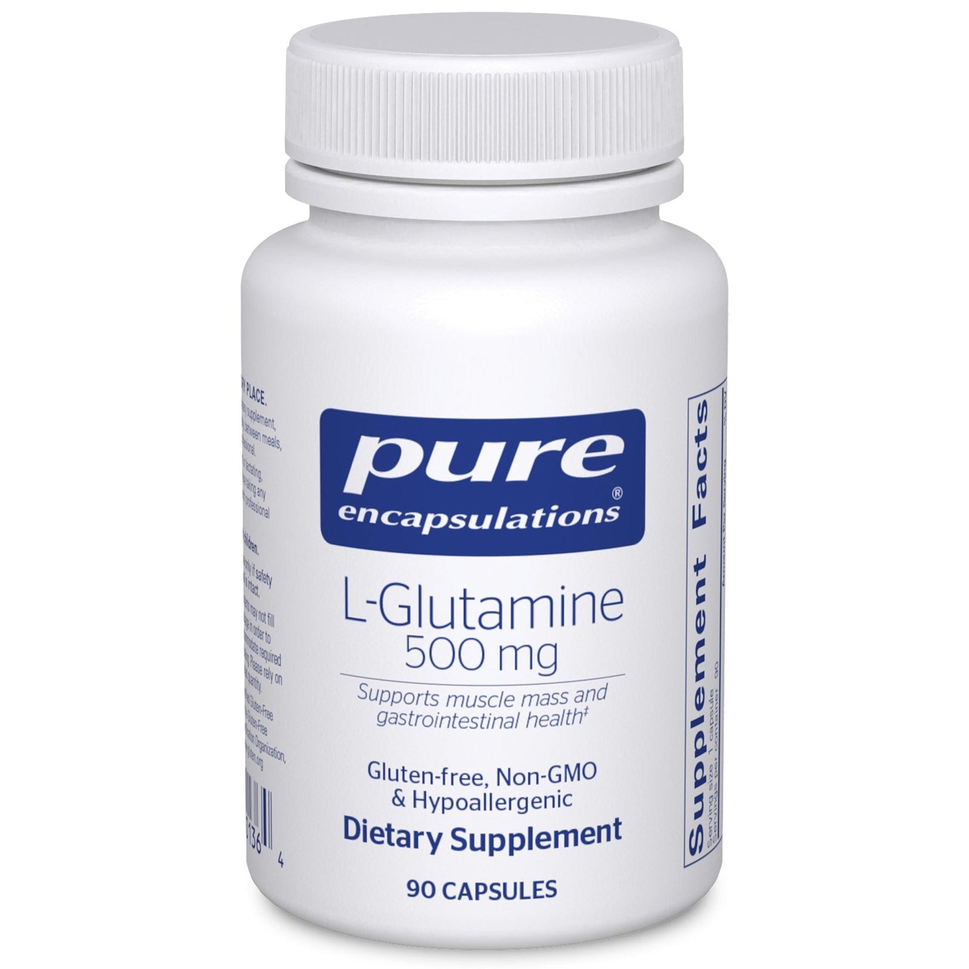 Pure Encapsulations L-Glutamine 500 mg - Supplement for Immune and Digestive Support, Gut Health and Lining, Metabolism, and Muscle Support* - Maple Wellness Supplements