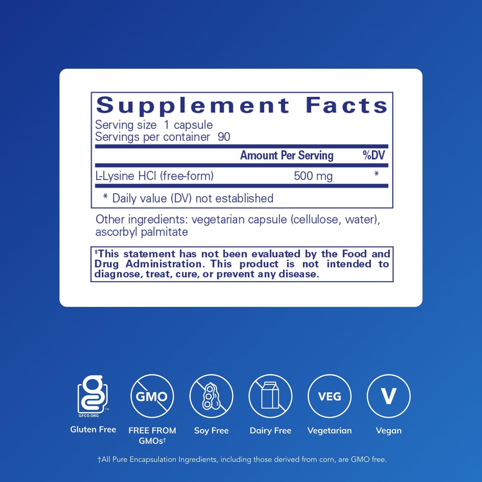 Pure Encapsulations L-Lysine - Essential Amino Acid Supplement for Immune Support & Gum, Lip Health* - with L-Lysine HCl - 90 Capsules - Maple Wellness Supplements