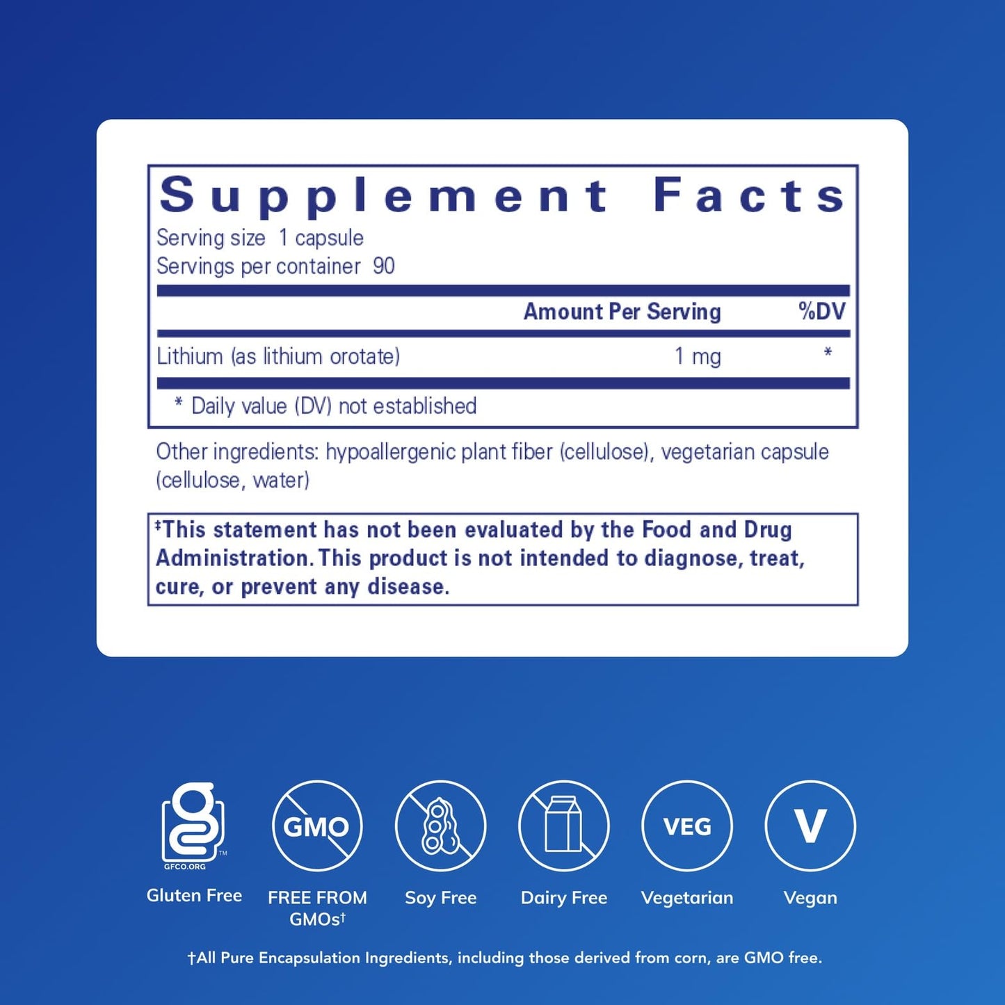 Pure Encapsulations Lithium (Orotate) 1 mg | Support for Calmness and Behavior | 90 Capsules - Maple Wellness Supplements