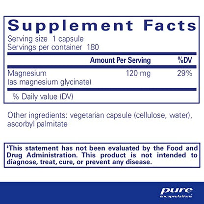 Pure Encapsulations Magnesium (Glycinate) - Supplement to Support Stress Relief, Sleep - Maple Wellness Supplements