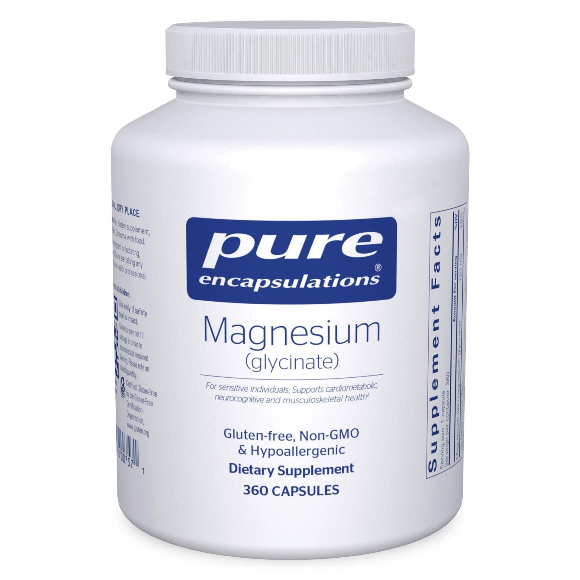 Pure Encapsulations Magnesium (Glycinate) - Supplement to Support Stress Relief, Sleep, Heart Health, Nerves, Muscles, and Metabolism - Maple Wellness Supplements
