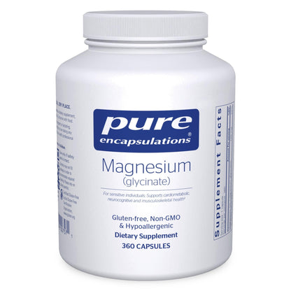 Pure Encapsulations Magnesium (Glycinate) - Supplement to Support Stress Relief, Sleep, Heart Health, Nerves, Muscles, and Metabolism - Maple Wellness Supplements
