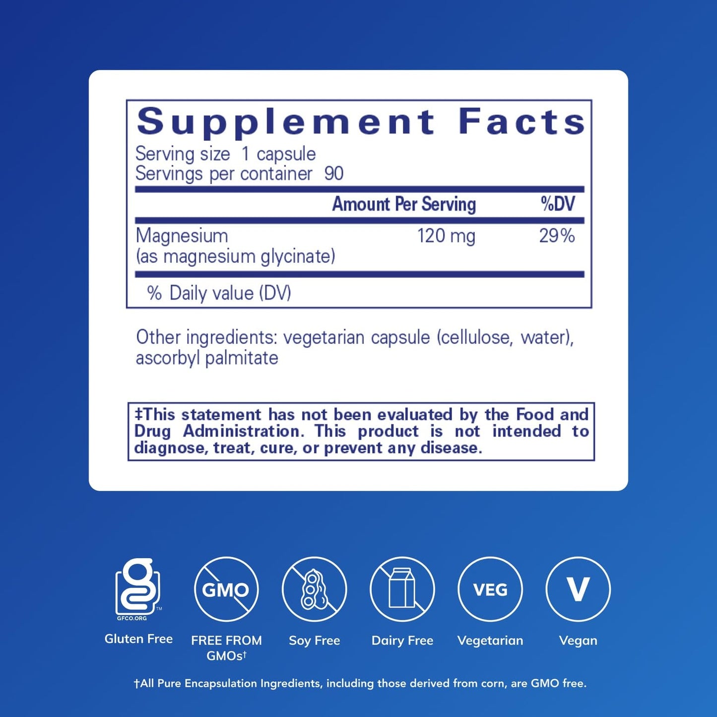 Pure Encapsulations Magnesium (Glycinate) - Supplement to Support Stress Relief, Sleep, Heart Health, Nerves, Muscles, and Metabolism* - with Magnesium Glycinate - 90 Capsules - Maple Wellness Supplements