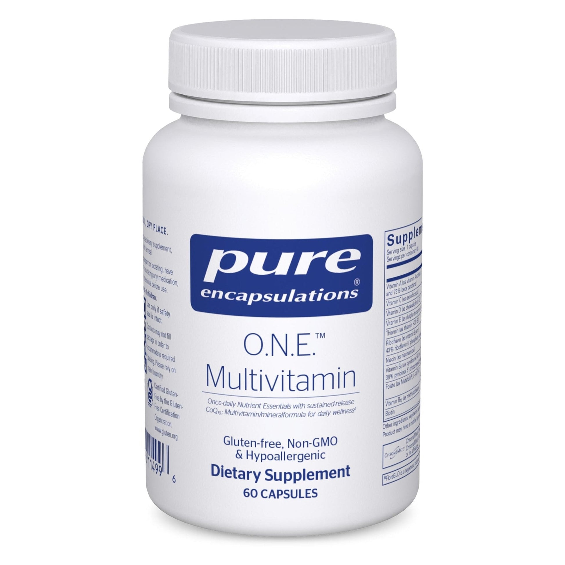 Pure Encapsulations O.N.E. Multivitamin - Once Daily Multivitamin with Antioxidant Complex Metafolin, CoQ10, and Lutein to Support Vision - Maple Wellness Supplements
