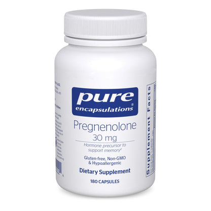 Pure Encapsulations Pregnenolone - 30 mg - Hormone Support - Memory Support - Gluten Free & Vegan - 180 Capsules - Maple Wellness Supplements