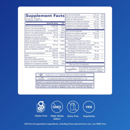 Pure Encapsulations UltraNutrient - Minerals & Multivitamins - Supports Liver & Heart Health* - Supplement for Antioxidants - with Vitamin C, CoQ10 - Non-GMO * Gluten-Free - 90 Capsules - Maple Wellness Supplements