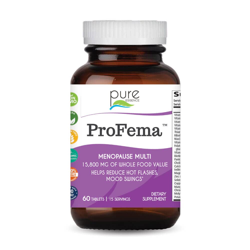 Pure Essence Labs ProFema - Multivitamin for Women - Natural Menopause Relief Supplement - Promotes Hormone Balance, Reduces Hot Flashes, Mood Swings, Night Sweats (60 Capsules) - Maple Wellness Supplements