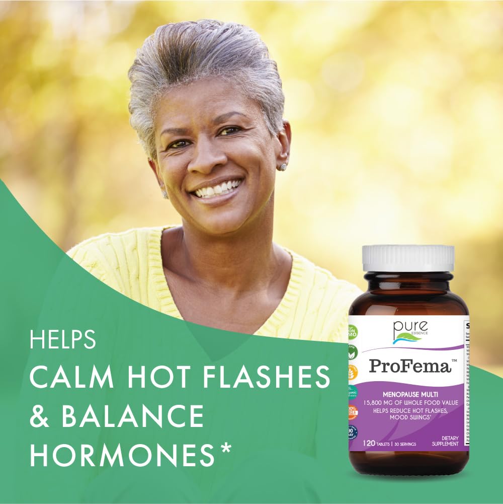 Pure Essence Labs ProFema - Multivitamin for Women - Natural Menopause Relief Supplement - Promotes Hormone Balance, Reduces Hot Flashes, Mood Swings, Night Sweats (60 Capsules) - Maple Wellness Supplements