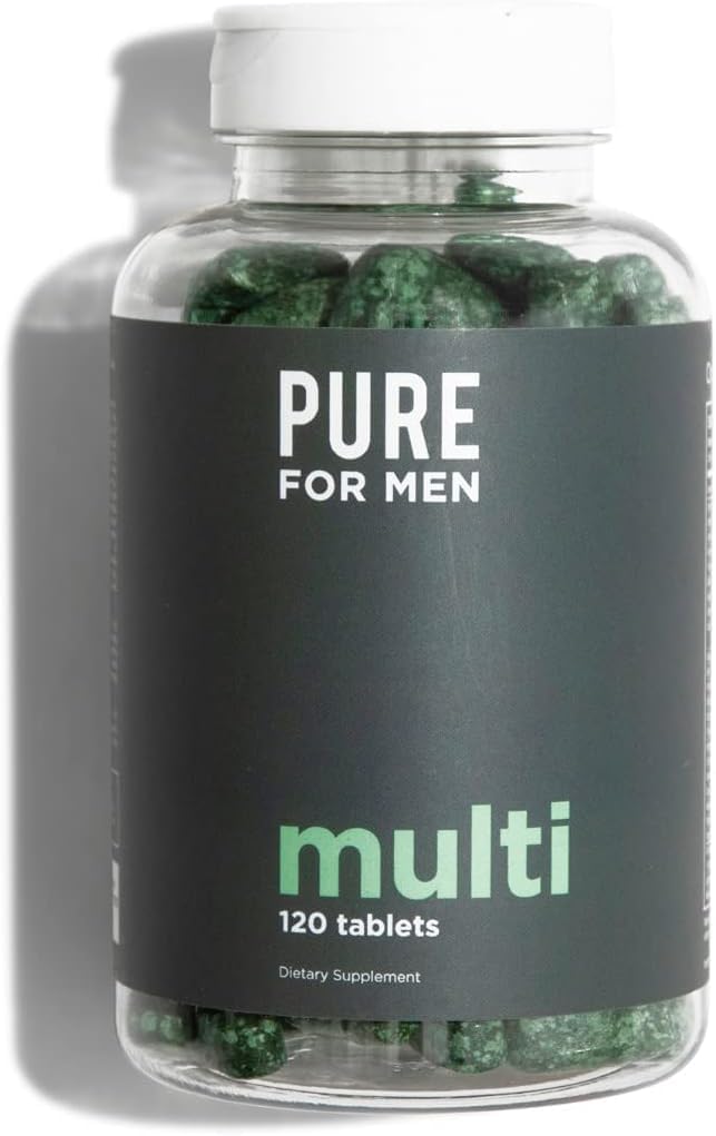 Pure for Men Original Stay Ready Fiber Supplement (120 Capsules) + Vegan Multivitamin (120 Capsules) - Maple Wellness Supplements
