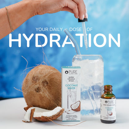 Pure Inventions - Coconut Water Infusion Drops – Electrolytes - Sugar-Free Hydration, Zero Calories, No Artificial Sweeteners, Clean Ingredients, 30 Servings - Maple Wellness Supplements
