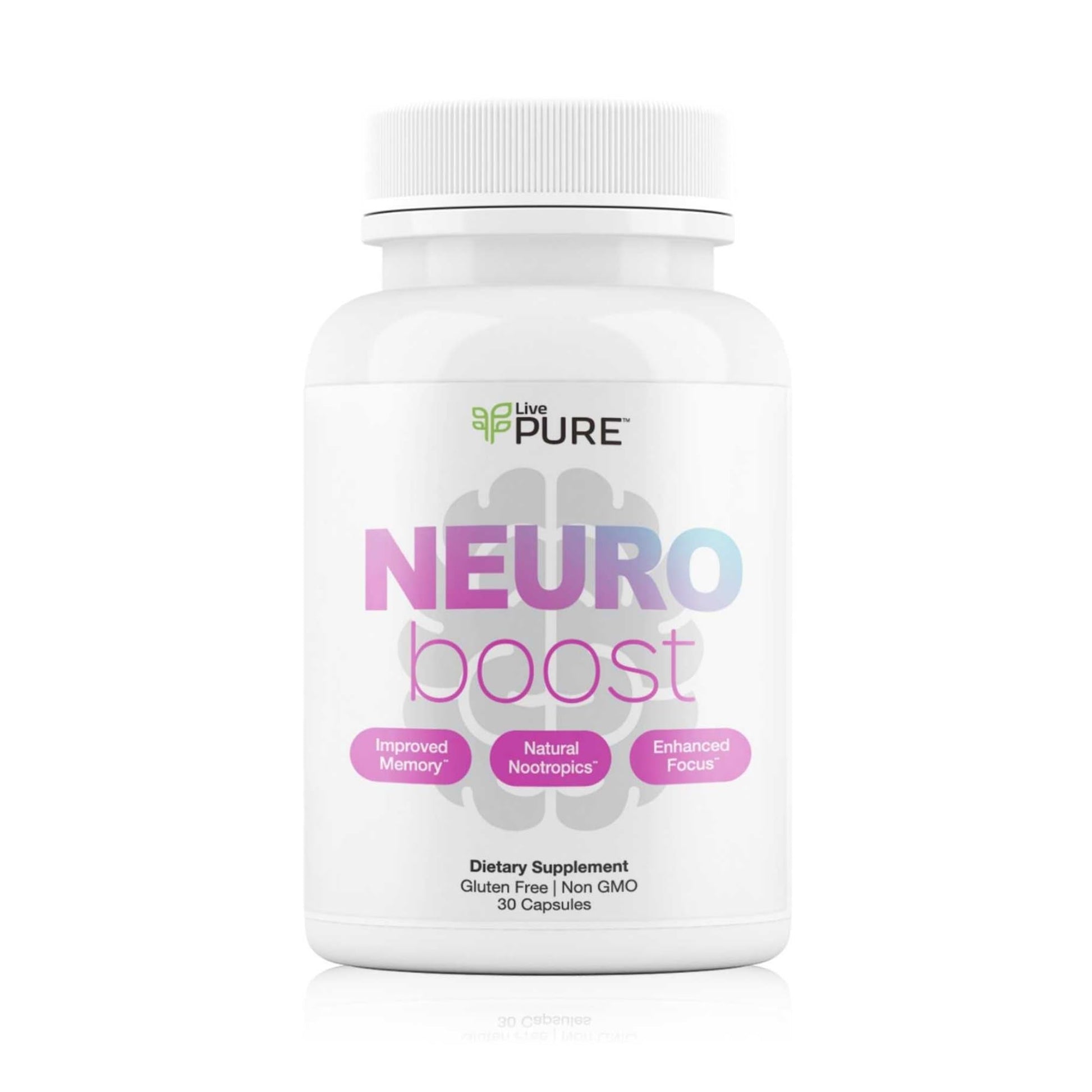 Pure Neuro Boost | 30 Capsules | Supplement to Support Energy, Memory, and Focus | Supports Better Concentration & Healthy Brain Function - Maple Wellness Supplements