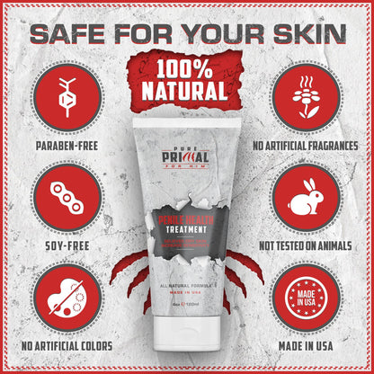 Pure Primal Premium Penile Health Cream - Advanced Moisturizing Penile Cream - Maple Wellness Supplements