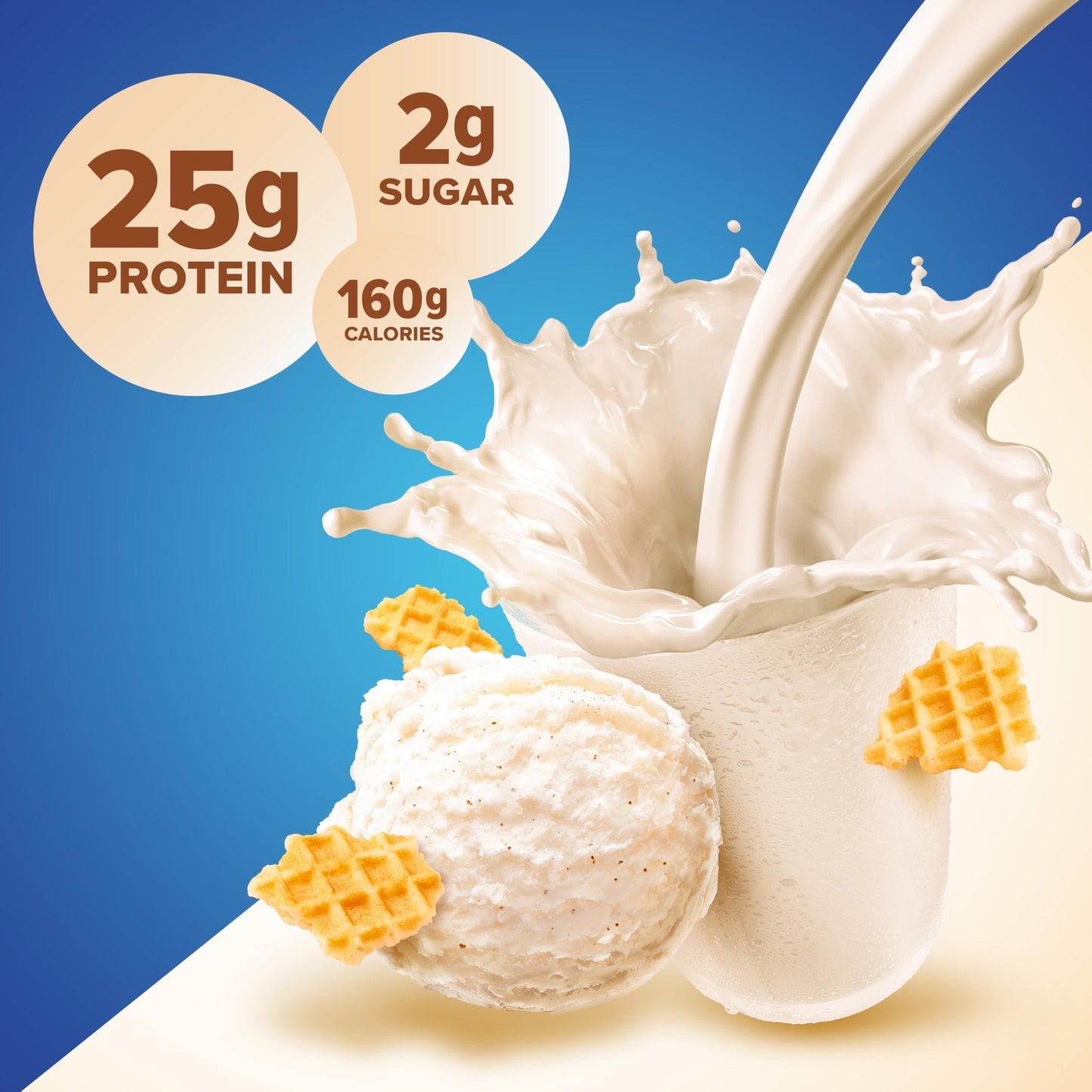 Pure Protein Powder, Whey, High Protein, Low Sugar, Gluten Free, Vanilla Cream, 1 lb - Maple Wellness Supplements