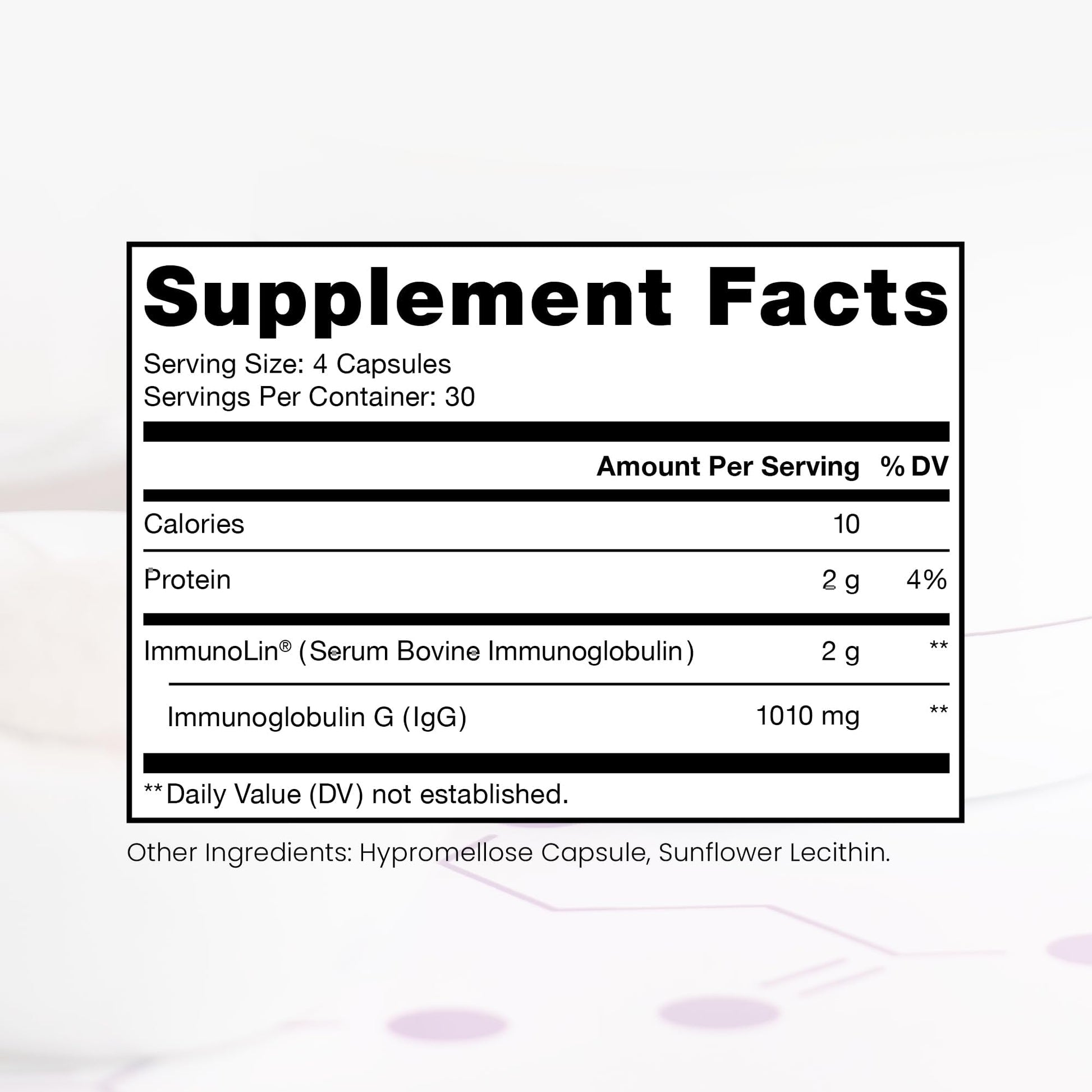 Pure Therapro Rx Elite IgG Immunoglobulin Supplement, 120 Caps - Gut Health & Immune Support, 1100 mg IgG, IGA & IgM, Sunflower Lecithin | Dairy & Gluten - Maple Wellness Supplements