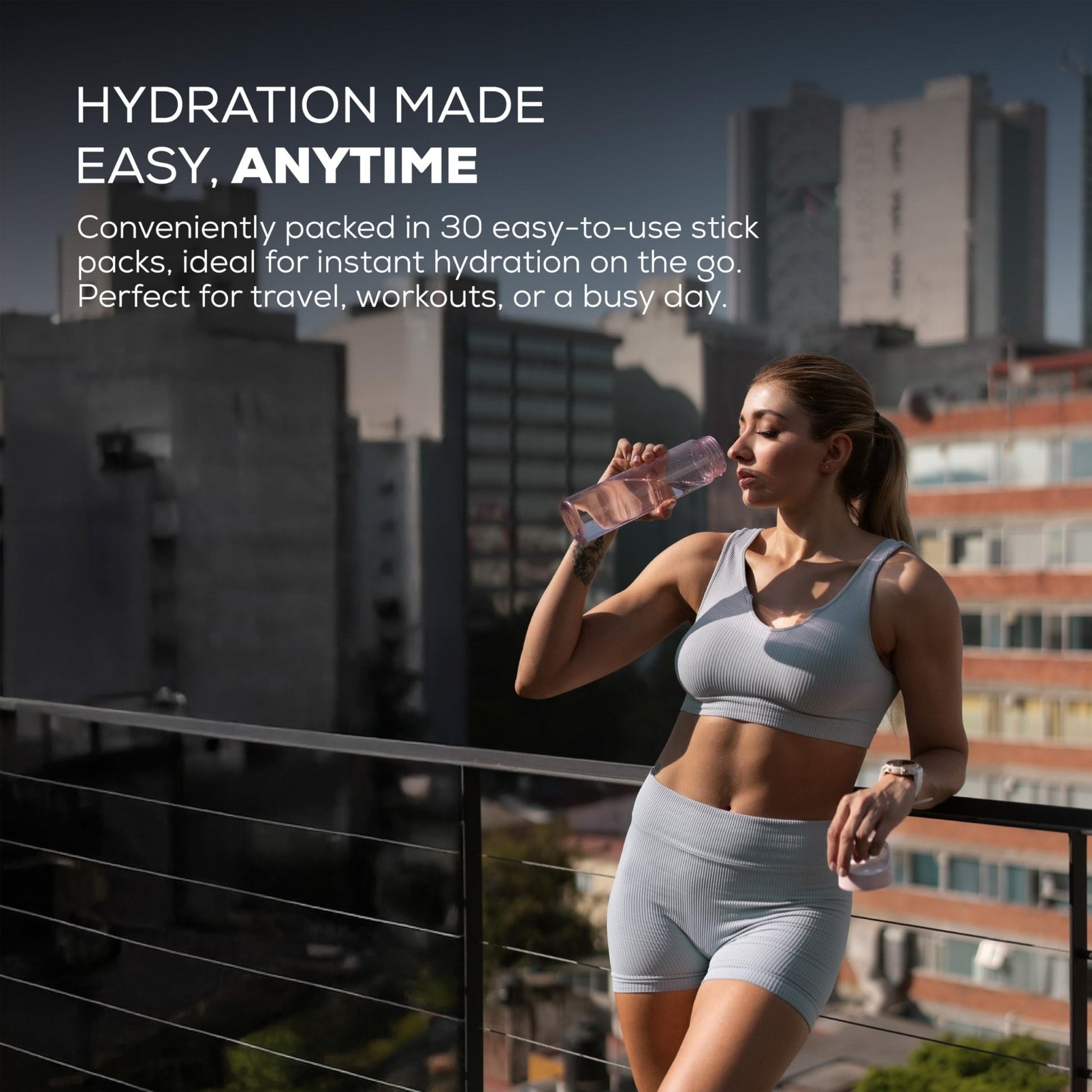 PURE TRIBE Instant Hydration Electrolytes Powder Packets with Magnesium & Salt – Zero Sugar Hydration Packets with 6 B Vitamins & Adaptogens - Maple Wellness Supplements