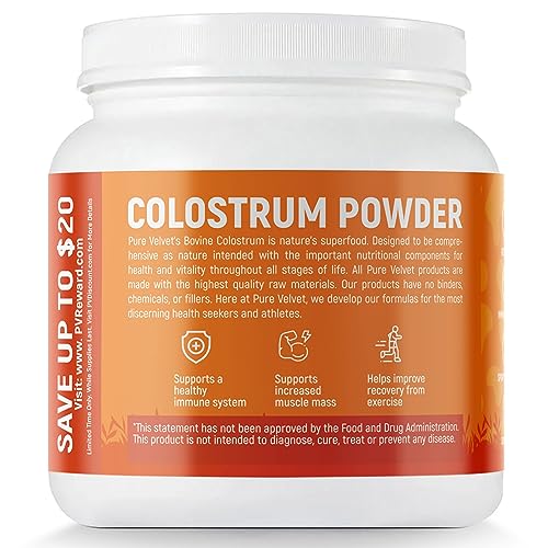 Pure Velvet Colostrum Powder for Gut Health, Bloating, Hair Growth, Immune Support - Maple Wellness Supplements