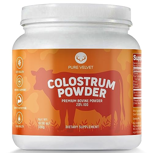 Pure Velvet Colostrum Powder for Gut Health, Bloating, Hair Growth, Immune Support - Maple Wellness Supplements