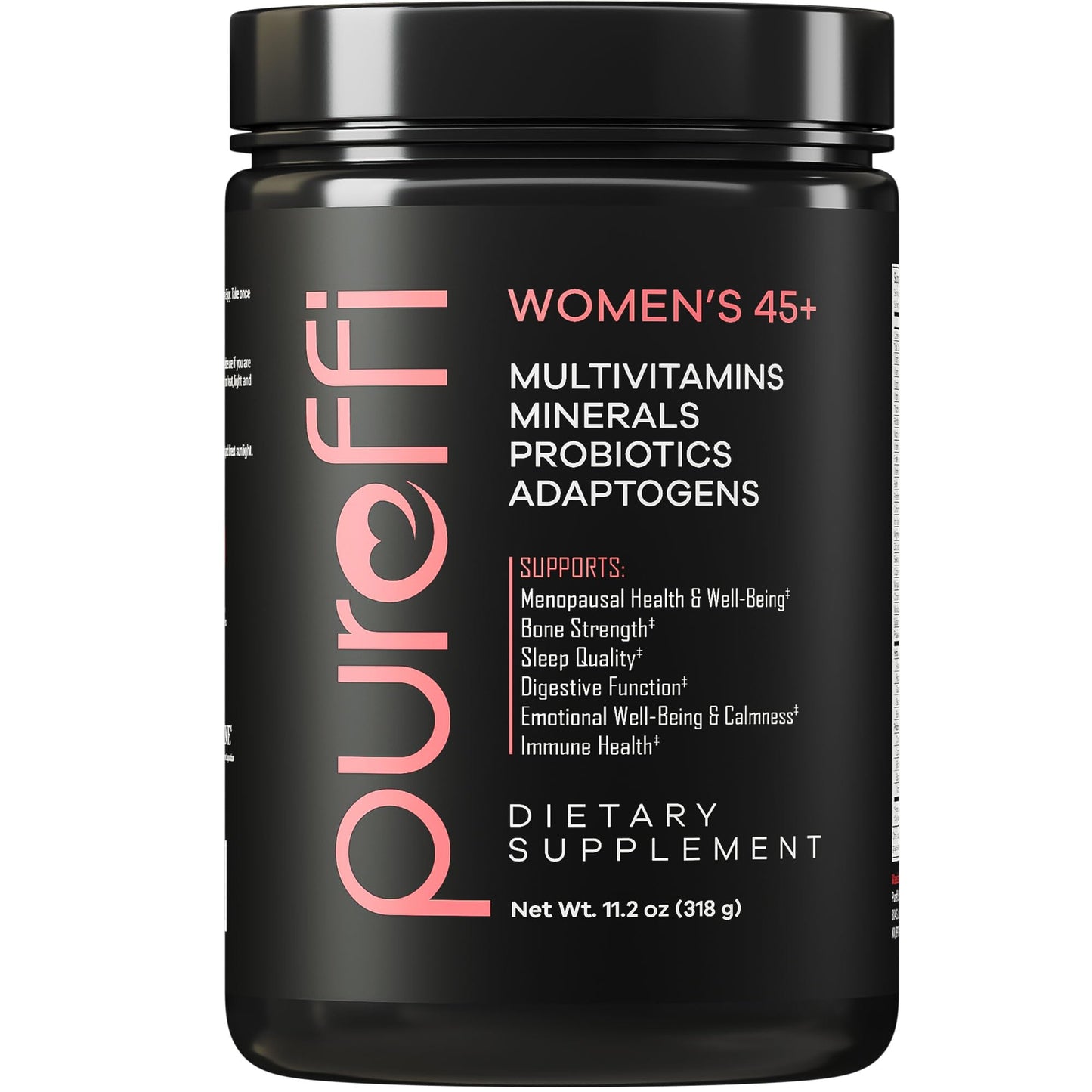Pureffi Women’s 45+ All-in-One Multivitamin Powder, 33 Ingredients, Menopausal Well-Being Support, Probiotics for Digestive Support - Maple Wellness Supplements