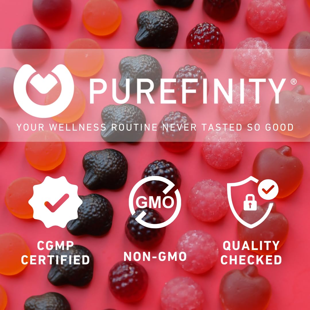 PUREFINITY Fiber Gummies for Adults with Inulin FOS from Chicory Root, Sugar Free Prebiotic Supplement for Daily Digestion - Maple Wellness Supplements