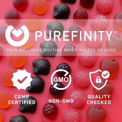 PUREFINITY Tart Cherry Gummies – Uric Acid Flush for Joint Relief & Recovery, Raw Juice Extract Antioxidant – Non-GMO, Gluten Free, Vegan, 60 Count - Maple Wellness Supplements