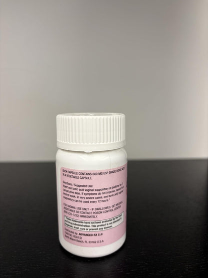 Puregen Labs Boric Acid 600 mg Vaginal Suppositories - 100% Pure | All Natural Without Dyes or Fillers | Made in USA - Supports Vaginal pH Balance and Odor Control (30 Count) - Maple Wellness Supplements