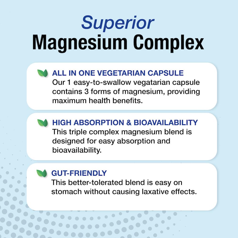 Puregen Labs Triple Magnesium Complex 300mg of Magnesium Glycinate, Malate, & Citrate - Maple Wellness Supplements