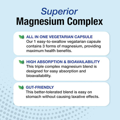 Puregen Labs Triple Magnesium Complex 300mg of Magnesium Glycinate, Malate, & Citrate - Maple Wellness Supplements