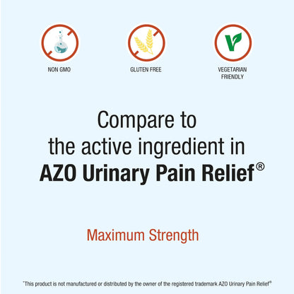 Puregen Labs Urinary Pain Relief | Phenazopyridine HCl 99.5mg Tablets | Maximum Strength OTC for Fast Relief of UTI Pain, Burning and Bladder discomfort – 72 Count Tablets - Maple Wellness Supplements