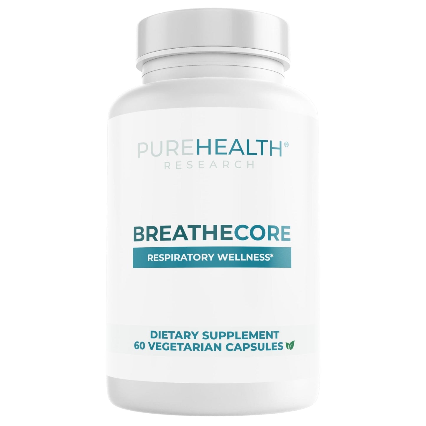 PUREHEALTH RESEARCH BreatheCore - Lung Detox for Smokers - Lung Cleanse & Support Supplement for Women & Men - Ginger Root, Ginkgo Biloba, St Johns Wort, Panax Ginseng & More - 60 Capsules - Maple Wellness Supplements