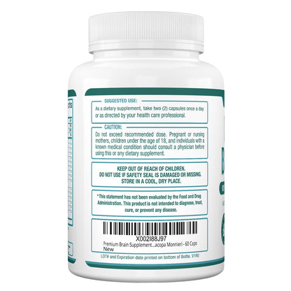 Purely Optimal Brain Booster Nootropic Supplement – Brain Support for Memory, Focus, Clarity, Jitter-Free Energy for Adults, Seniors– with Ginkgo Biloba, Alpha GPC, Lion’s Mane – 60 Capsules - Maple Wellness Supplements