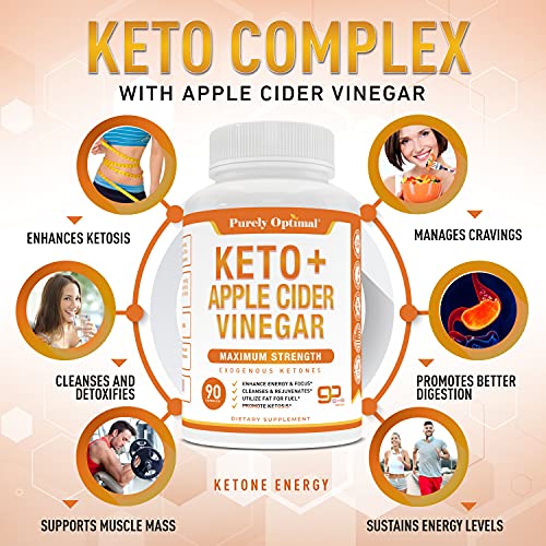 Purely Optimal Keto BHB + Apple Cider Vinegar Capsules with The Mother - Keto Diet - Maple Wellness Supplements
