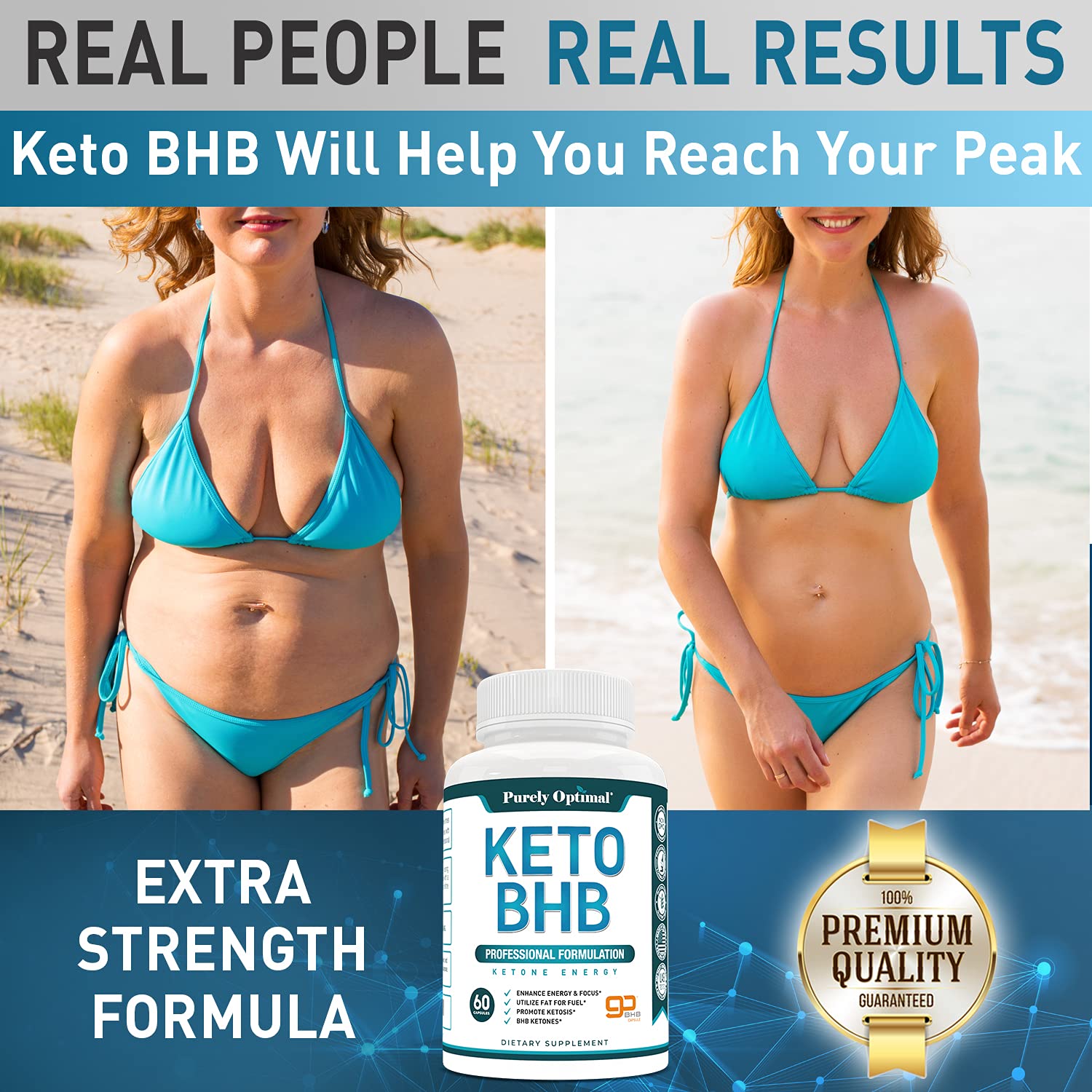 Purely Optimal Keto BHB Exogenous Ketones Supplement - Keto Diet Pills for Ketosis - Maple Wellness Supplements