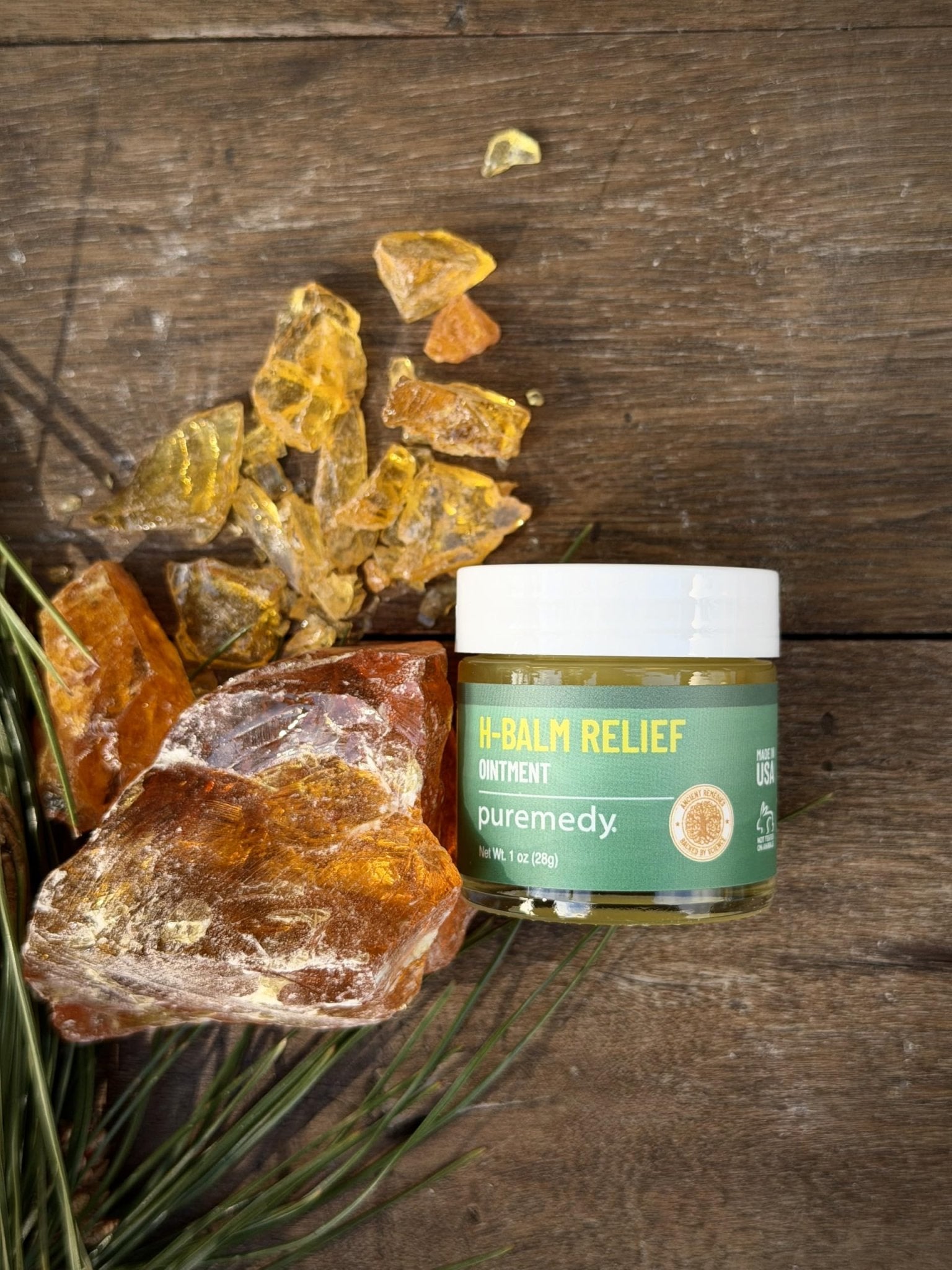 Puremedy - H-Relief Balm - All-Natural Salve for Bottom Lumps and Fissures, with Only Certified Organic or Wild Harvested Ingredients, 1 oz - Maple Wellness Supplements