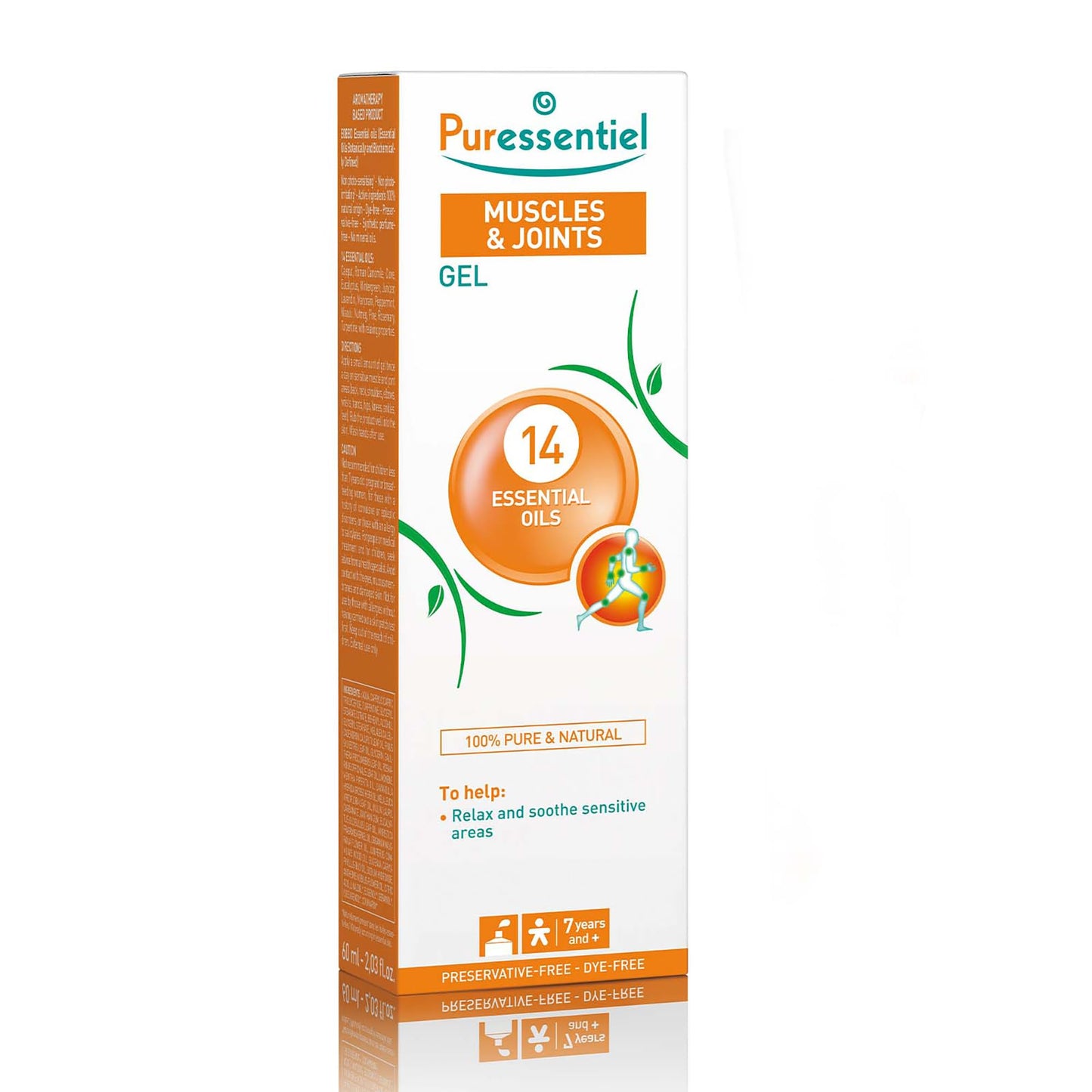 Puressentiel Muscles and Joints Gel - Soothing Gel for Muscle Relief and Knee Relief - Cooling Gel for Foot Relief - Back Gel - 2.02 oz - Maple Wellness Supplements