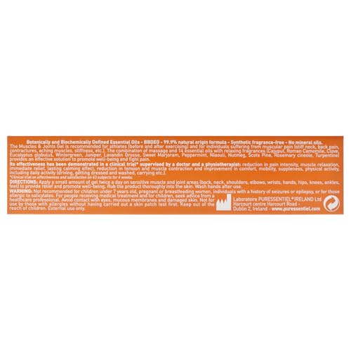 Puressentiel Muscles and Joints Gel - Soothing Gel for Muscle Relief and Knee Relief - Cooling Gel for Foot Relief - Back Gel - 2.02 oz - Maple Wellness Supplements