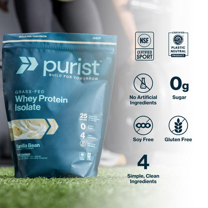 PURIST REP Whey Protein Powder, Premium Milk Chocolate Grassfed Isolate,Workout Recovery, Keto Friendly, Clean Nutrition Meal Replacement, Promotes Lean Muscle, Sugar and Gluten-Free Women Men, 2 Lb - Maple Wellness Supplements