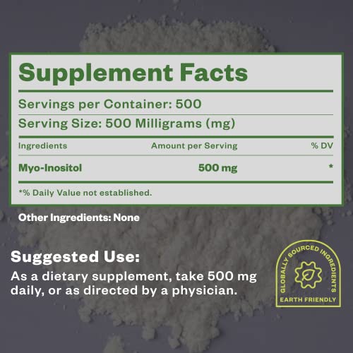 Purisure Myo-Inositol Powder, 250g, Fertility, Hormonal Balance and Ovarian Support - Maple Wellness Supplements