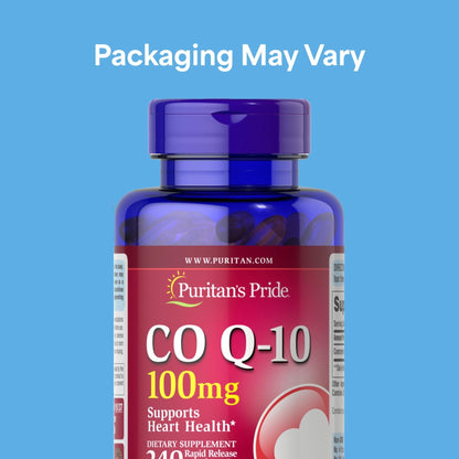Puritan's Pride Coenzyme CoQ10 100mg, Dietary Supplement for Heart Health, Blood Pressure, Oral Gum Health, and Healthy Aging Support - Maple Wellness Supplements