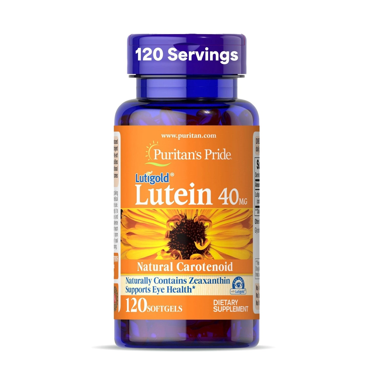 Puritan's Pride Premium Lutigold™ Lutein Carotenoid 40mg with Zeaxanthin for Men and Women, Dietary Supplement for Eye Health Support - Maple Wellness Supplements