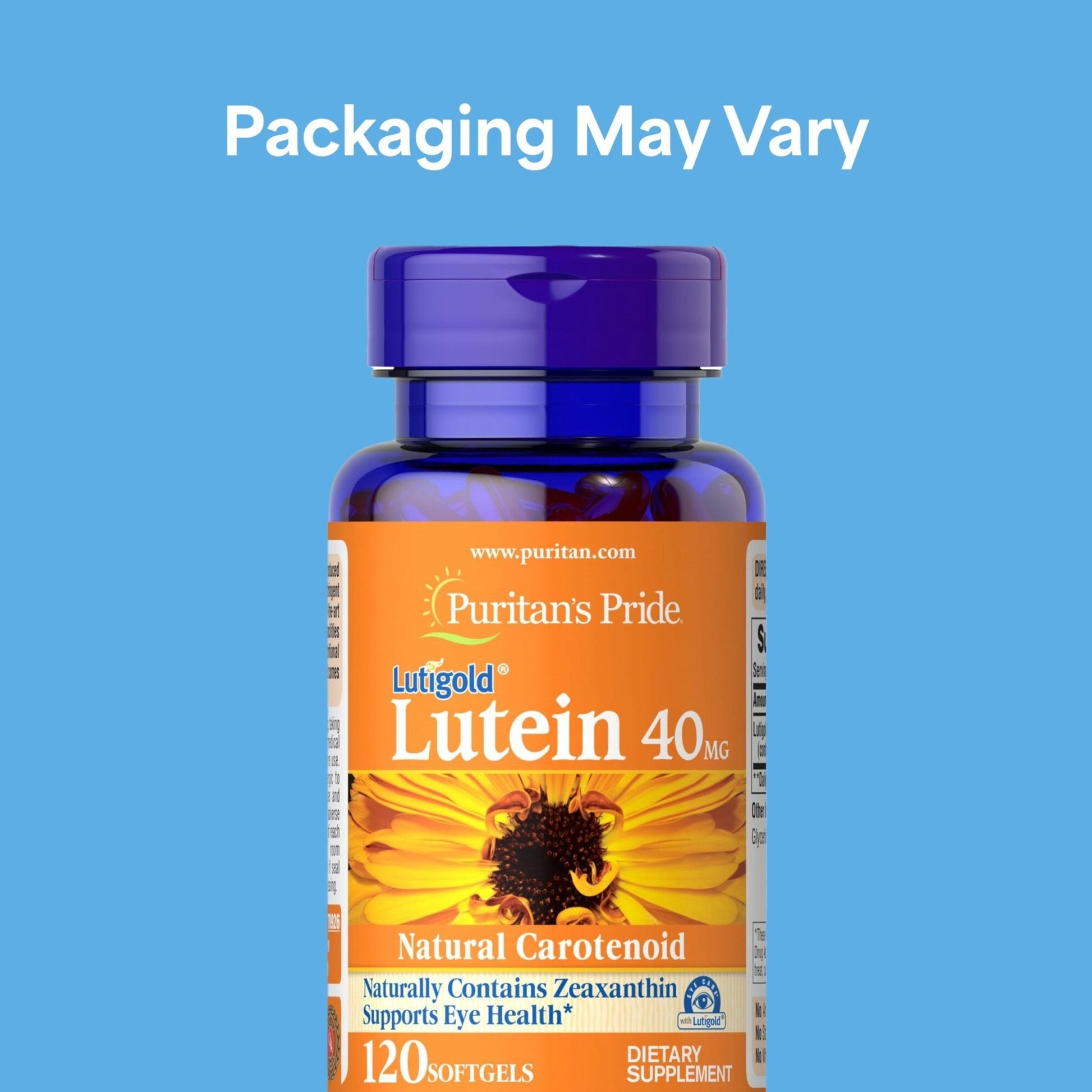 Puritan's Pride Premium Lutigold™ Lutein Carotenoid 40mg with Zeaxanthin for Men and Women, Dietary Supplement for Eye Health Support - Maple Wellness Supplements