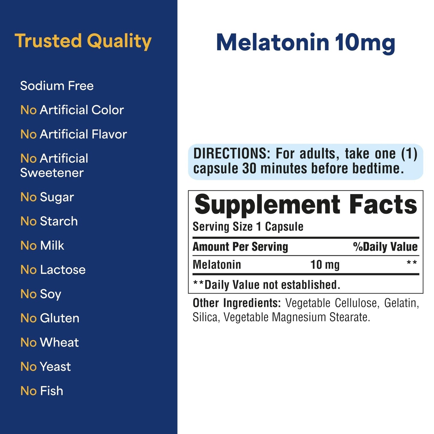 Puritan's Pride Premium Super Strength Melatonin 10mg Sleep Aid, Dietary Supplement for Sound, Restful, & Longer Sleep Support, 4 Month Supply, - Maple Wellness Supplements