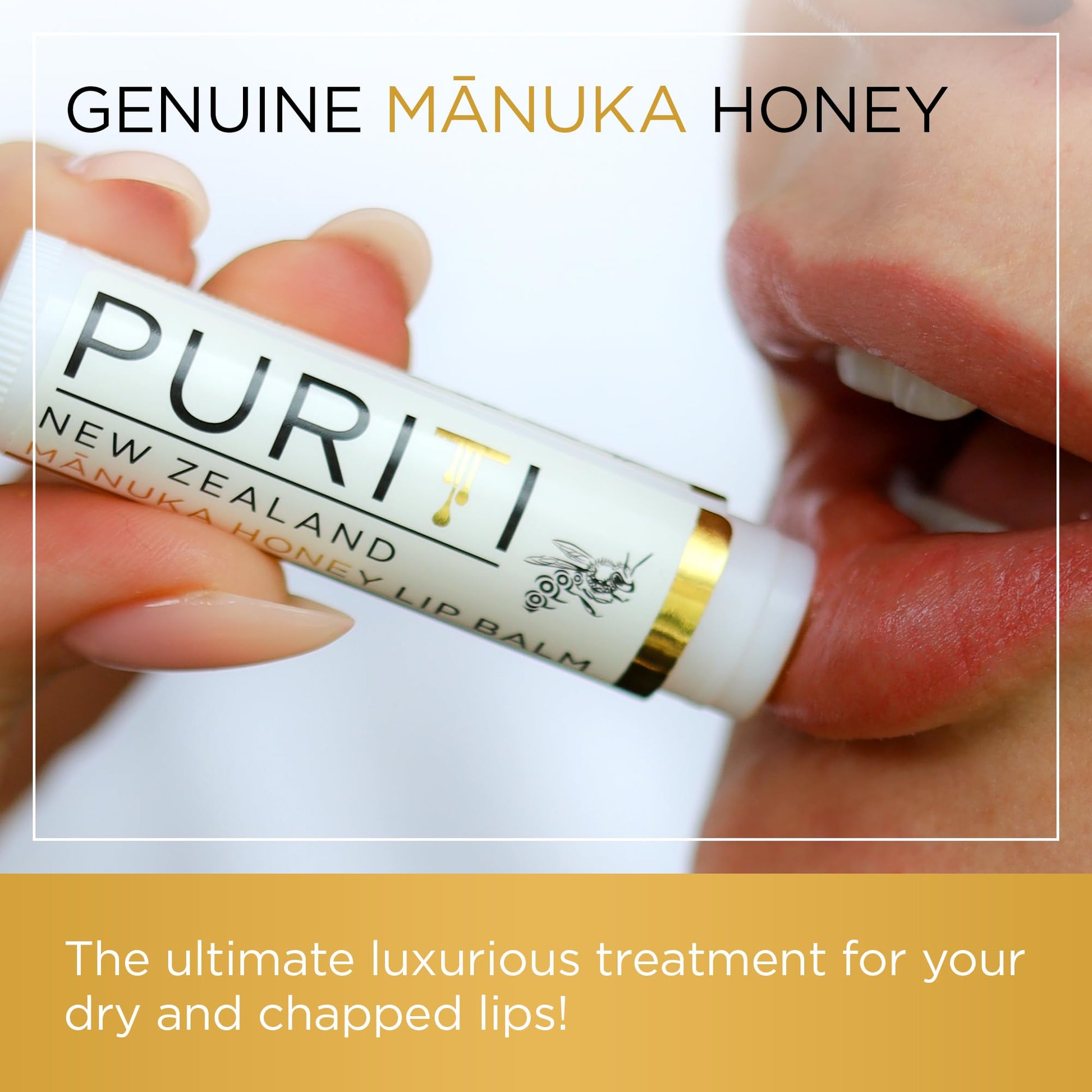PURITI Manuka Honey Lip Balm – 3pack Soothing & Moisturizing, Enriched with Almond - Maple Wellness Supplements
