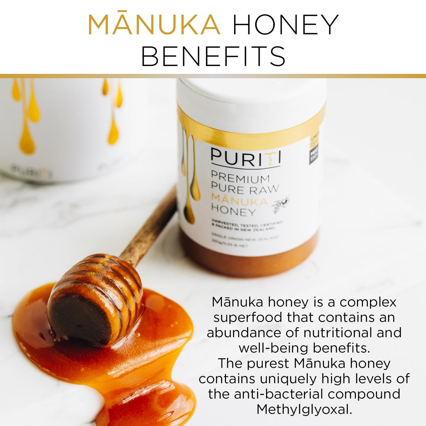 PURITI Premium Manuka Honey Lozenges High Potency - Sugar Free Drops | Genuine New Zealand Raw Manuka Honey Soothers for Coughs & Sore Throats | UMF Certified MGO 400+ UMF12+ (16 Pack) - Maple Wellness Supplements