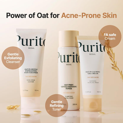 PURITO Oat In Calming Gel Cream, Non-Comedogenic, 77% Oat Seed Water Lightweight Water-Gel Face Moisturizer - Maple Wellness Supplements