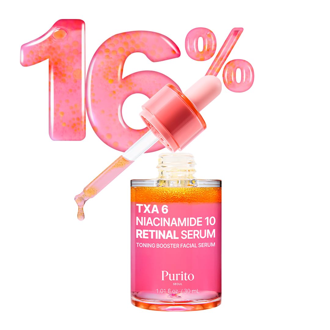 PURITO TXA 6% + Niacinamide 10% + Retinal Facial Serum | for Dark Spots, Hyperpigmentation, Uneven Tone - Maple Wellness Supplements