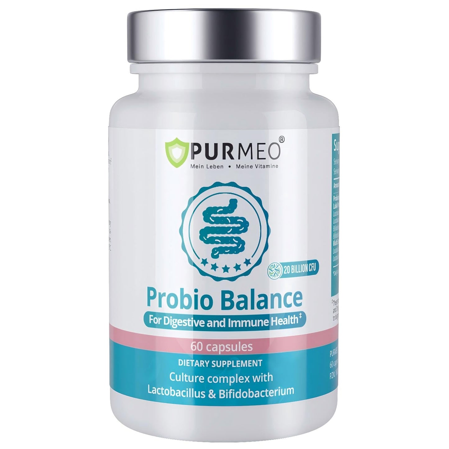 purmeo Probiotics for IBS Anti Diarrhea, Gas, Bloating - Support Immune, Digestive & Gut Health - Clinical Proven Lab4 Strains IBS-D Supplement 20 Billion CFU, - Maple Wellness Supplements