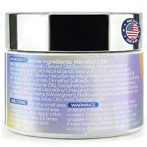 PURPLE CANYON Nerve Pain Relief Cream for Neuropathy – for Feet & Legs | MSM, Arnica, Alpha Lipoic Acid | Fast-Absorbing, Non-Greasy Formula | 2 oz - Maple Wellness Supplements